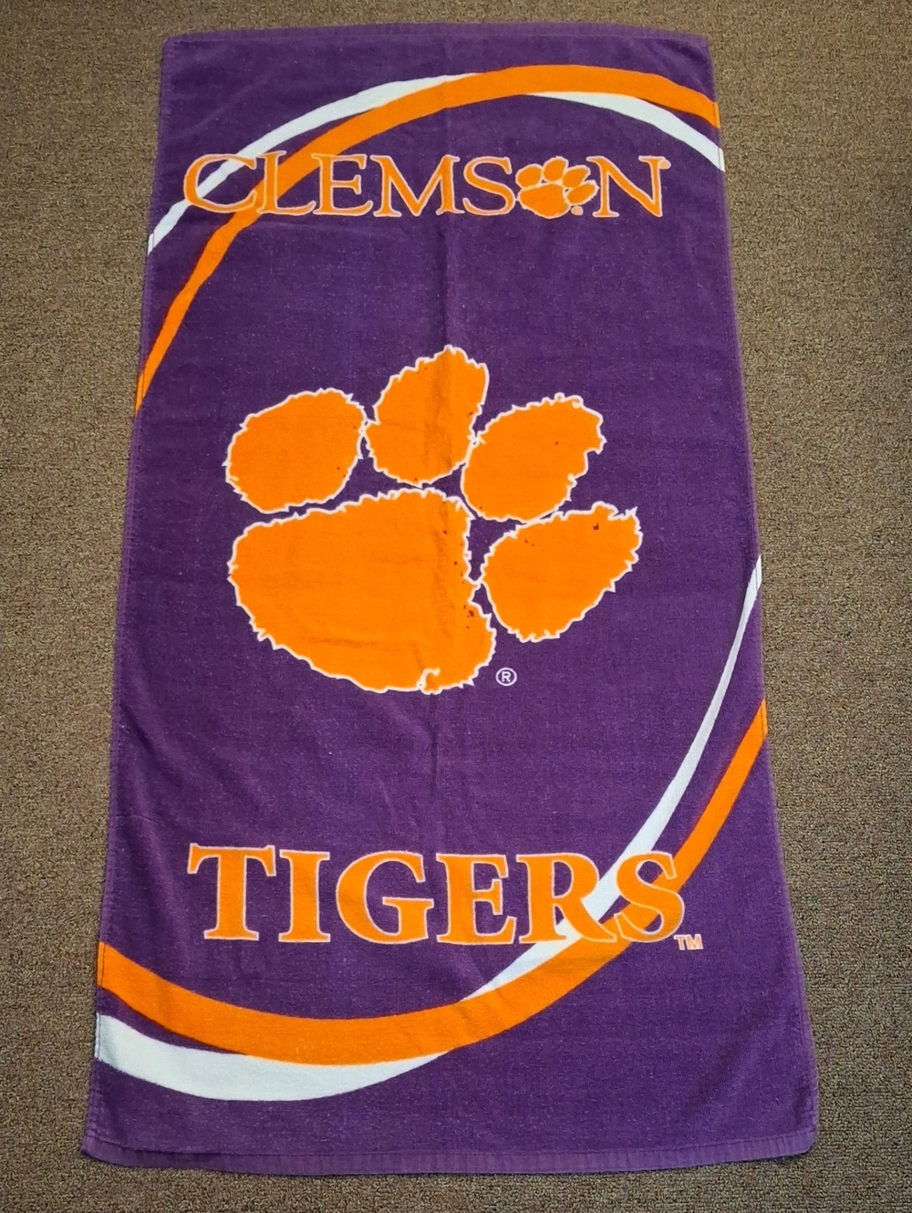 Clemson Tigers Purple & Orange Team Bath Towel